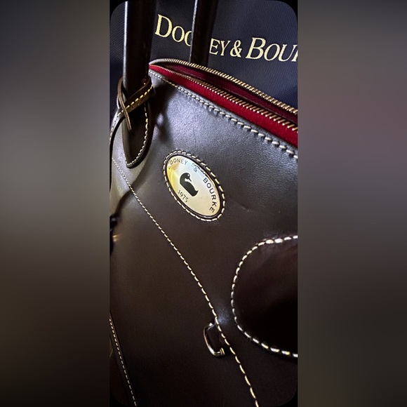 Dooney Bourke Toscana Florentine somed satchel, ESPRESSO, comes with dust bag - Picture 10 of 10